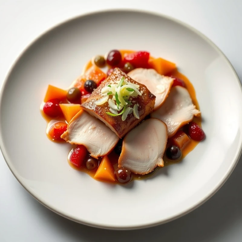 Magret de Pato Glaseado con Miso y Frutos Rojos