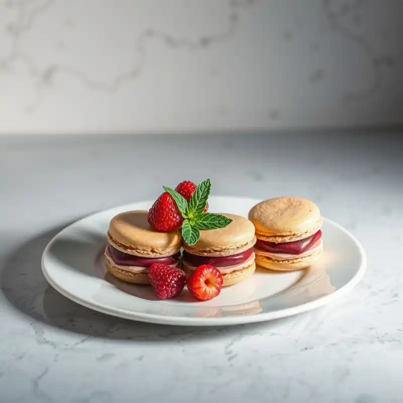 Macarons de Pistacho con Ganache de Frambuesa