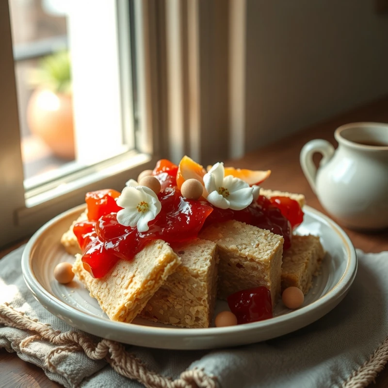 Nubes de Avena y Frutas al Amanecer