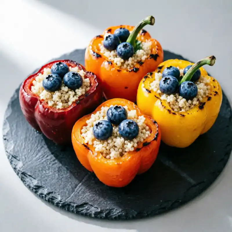 Pimientos Rellenos De Quinua Y Arándanos