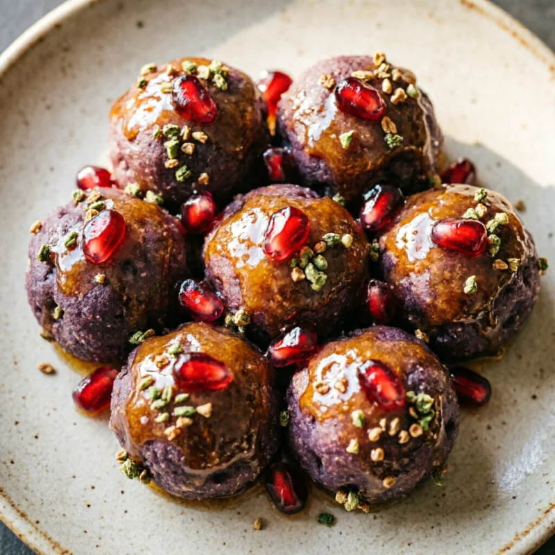 Bolitas de Boniato y Tahini Glaseadas
