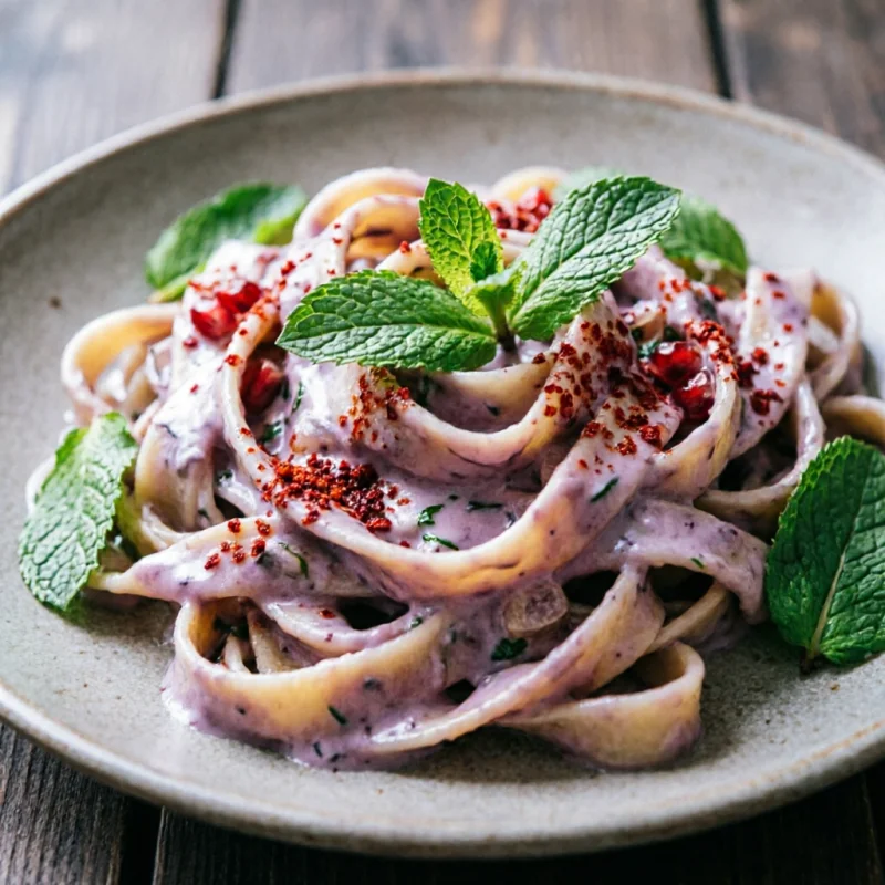 Tagliatelle con Salsa de Higo y Tahini